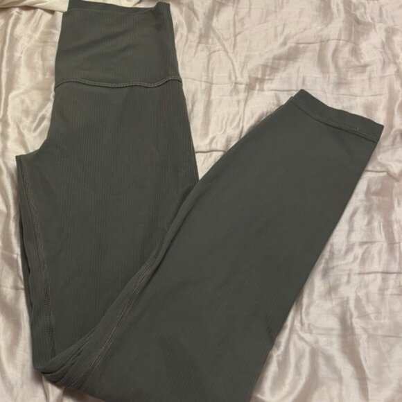 lululemon athletica Align Ribbed High Rise Leggings Olive - Picture 2 of 2